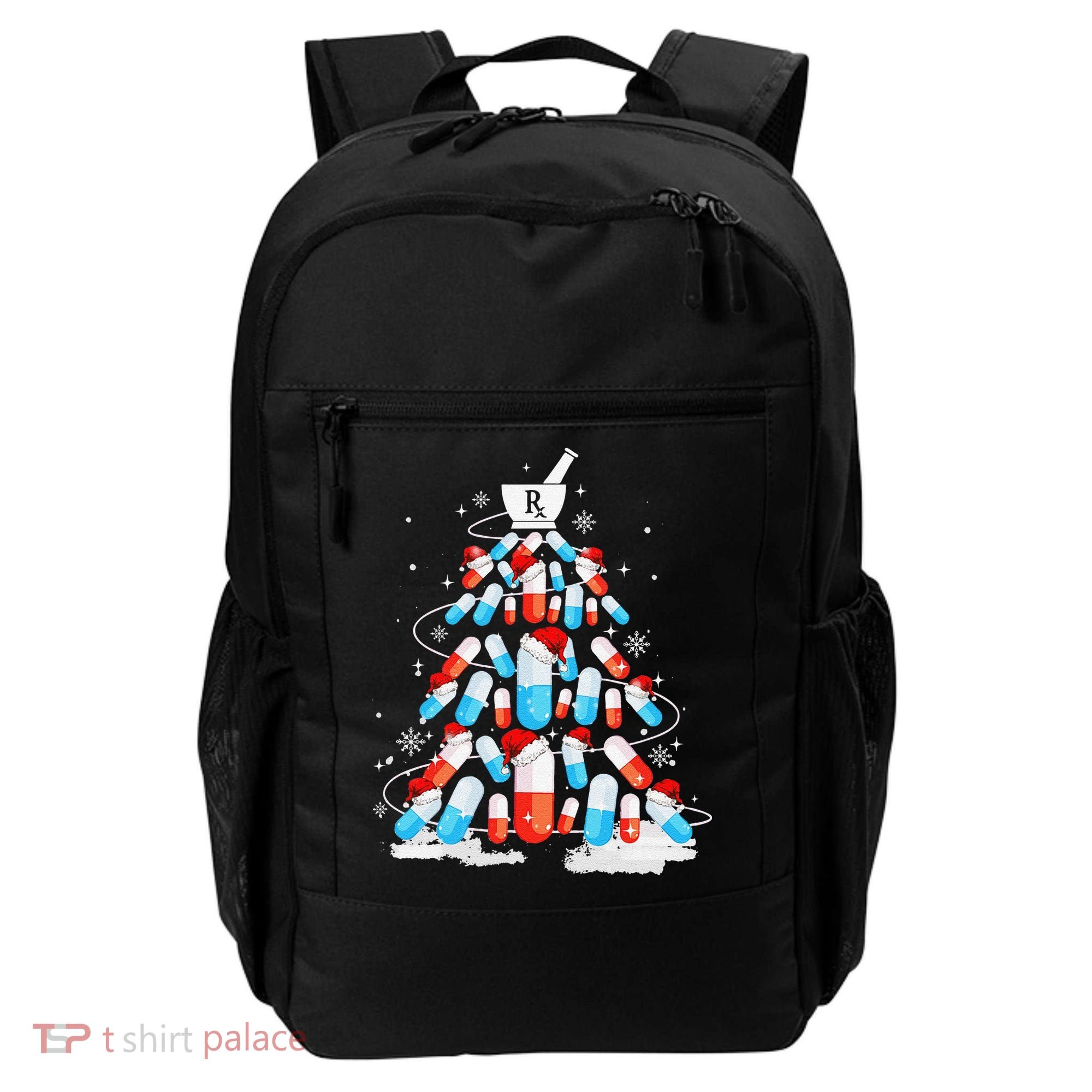 Funny Pharmacy Christmas Tree Pharmacist Christmas Backpack