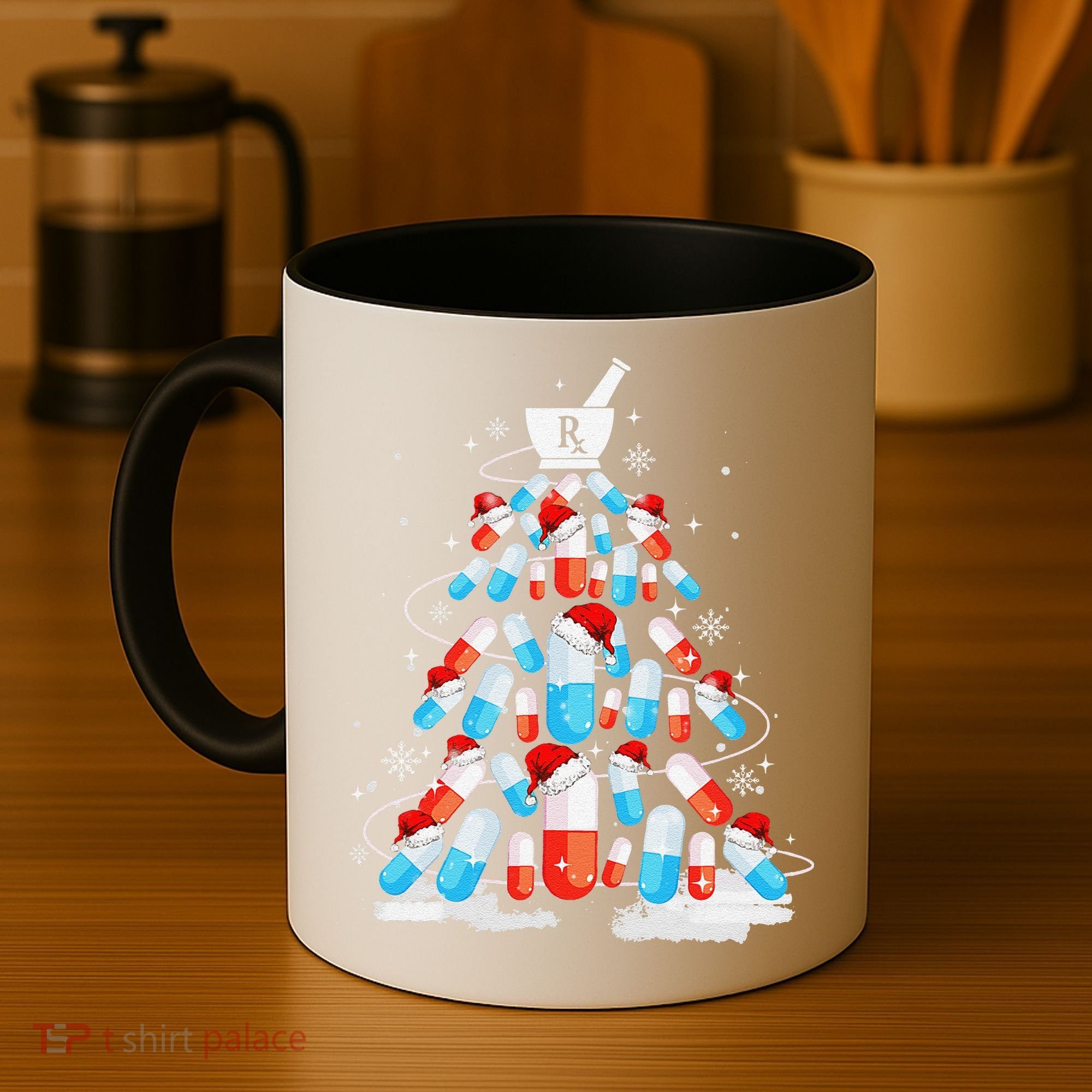 Funny Pharmacy Christmas Tree Pharmacist Christmas Coffee Mug