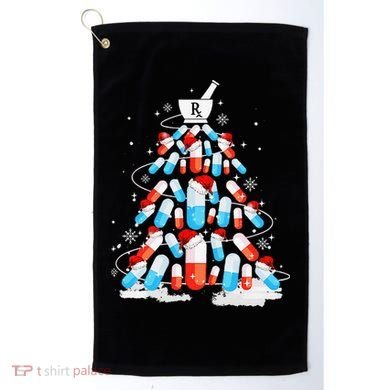Funny Pharmacy Christmas Tree Pharmacist Christmas Golf Towel
