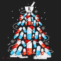 Funny Pharmacy Christmas Tree Pharmacist Christmas Golf Towel thumb 3