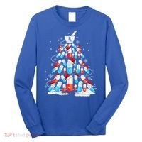 Funny Pharmacy Christmas Tree Pharmacist Christmas Long Sleeve Shirt thumb 0