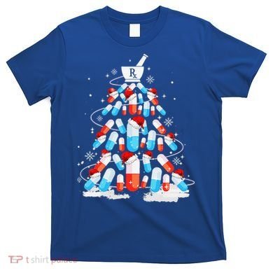 Funny Pharmacy Christmas Tree Pharmacist Christmas T-Shirt