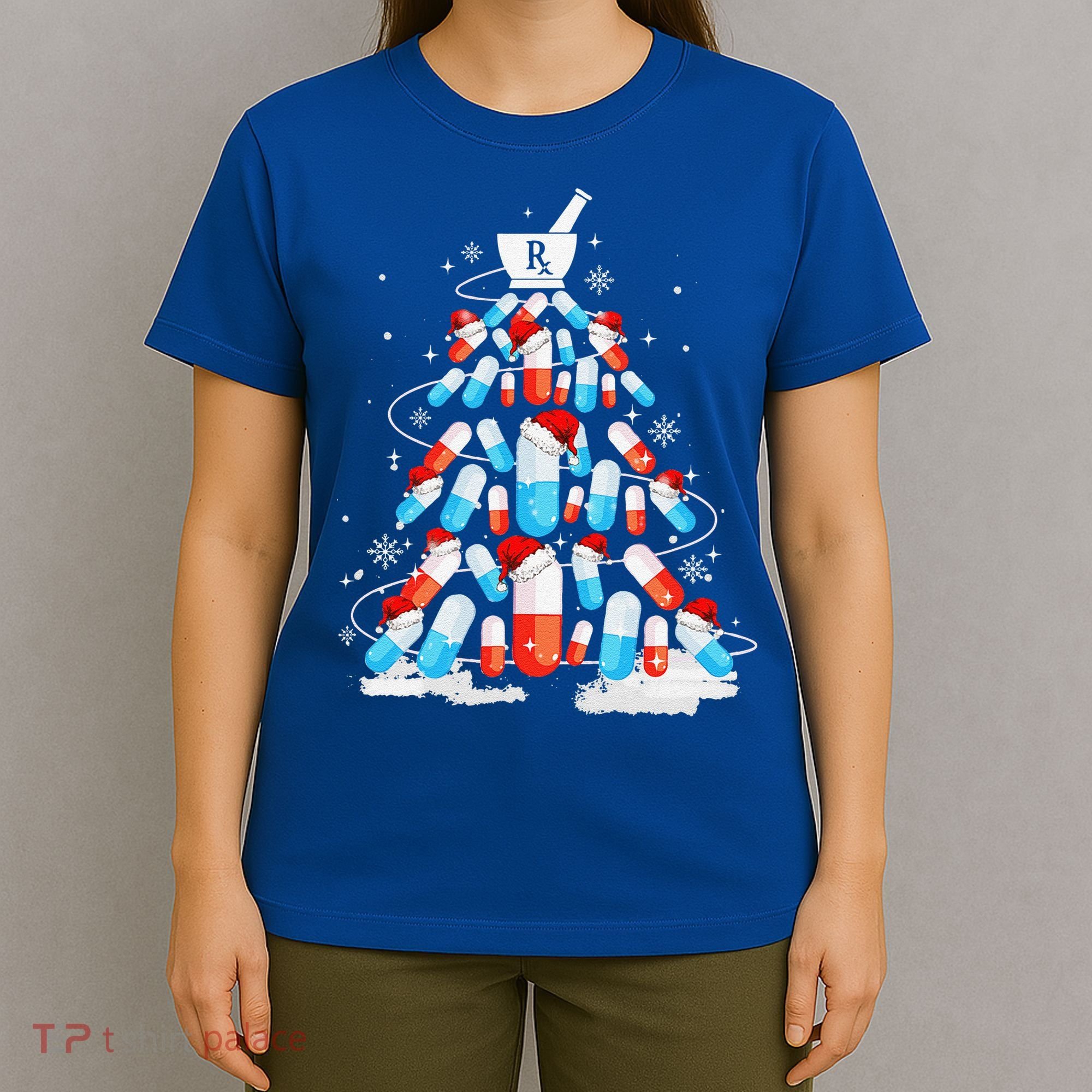 Funny Pharmacy Christmas Tree Pharmacist Christmas T-Shirt