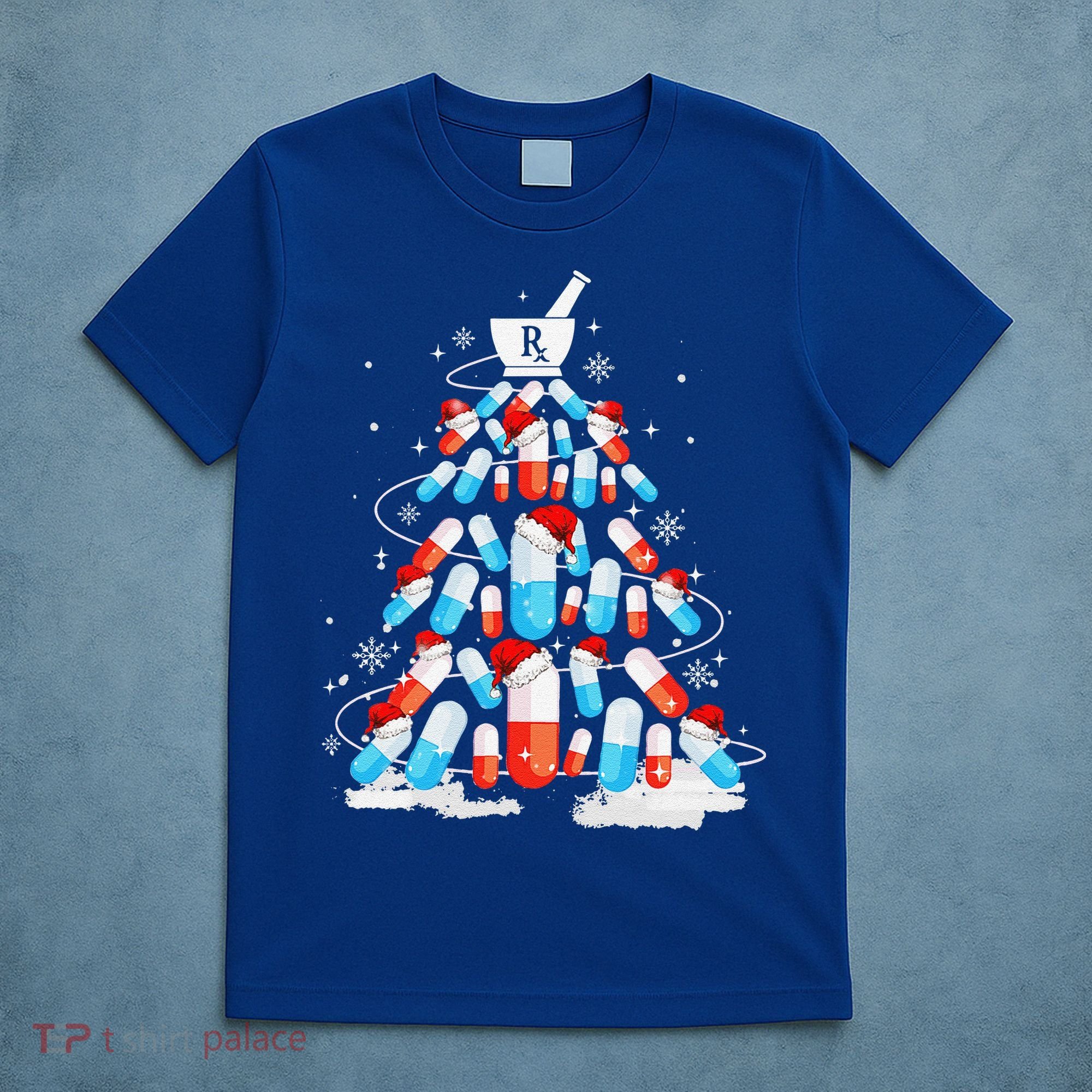 Funny Pharmacy Christmas Tree Pharmacist Christmas T-Shirt