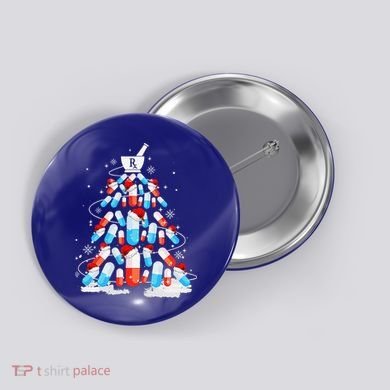 Funny Pharmacy Christmas Tree Pharmacist Christmas Button