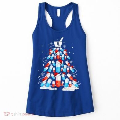 Funny Pharmacy Christmas Tree Pharmacist Christmas Women's Tank Top