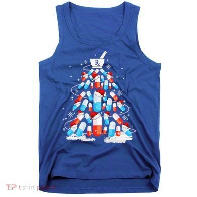 Funny Pharmacy Christmas Tree Pharmacist Christmas Tank Top