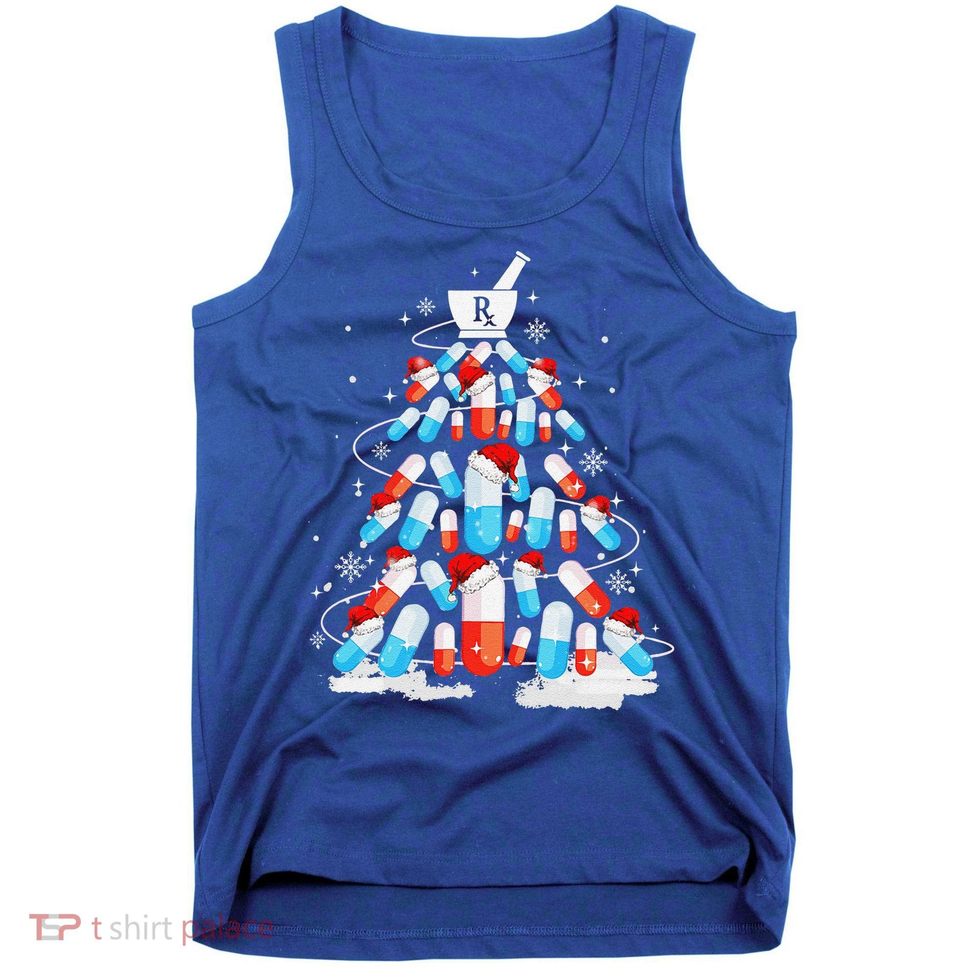 Funny Pharmacy Christmas Tree Pharmacist Christmas Tank Top