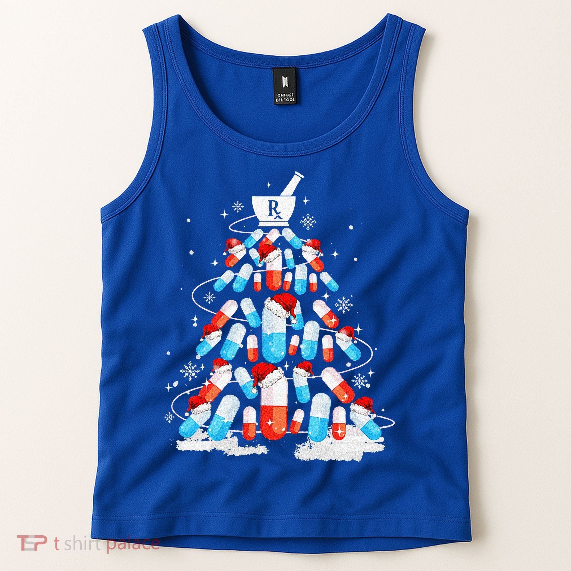 Funny Pharmacy Christmas Tree Pharmacist Christmas Tank Top