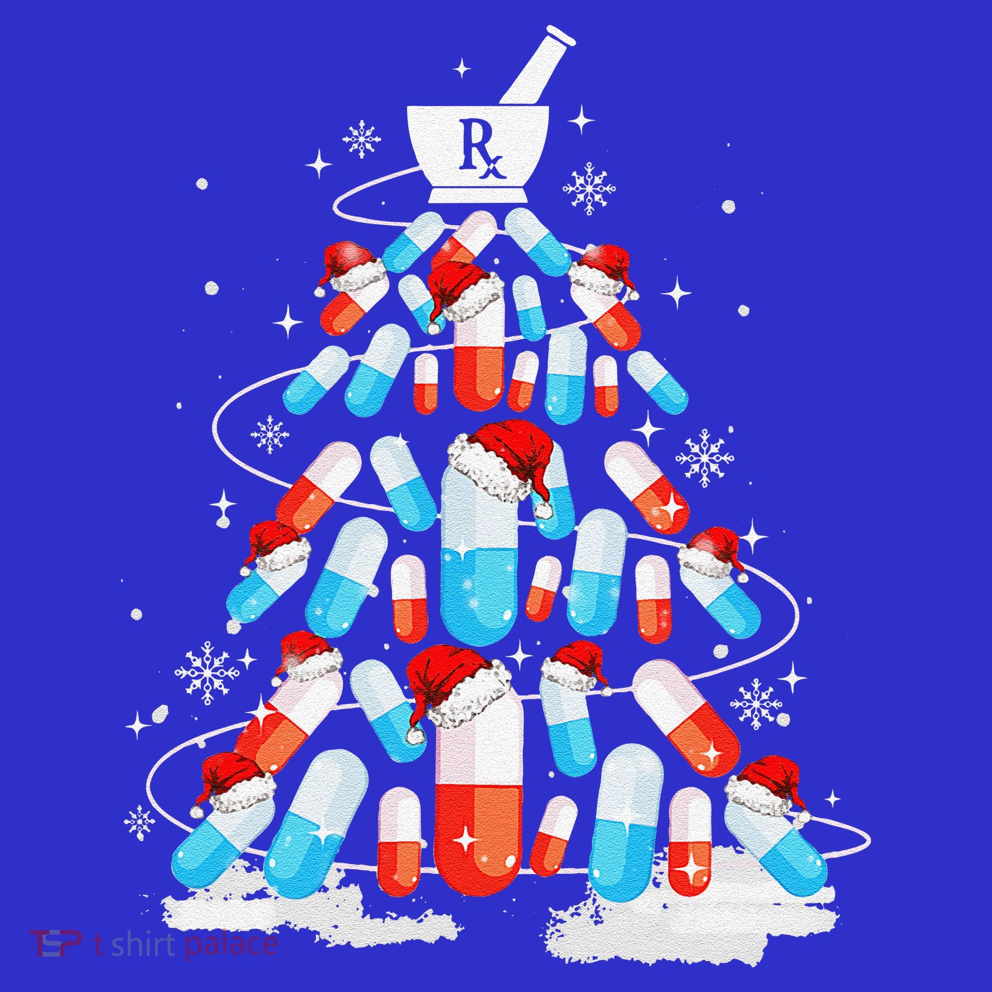 Funny Pharmacy Christmas Tree Pharmacist Christmas Tank Top
