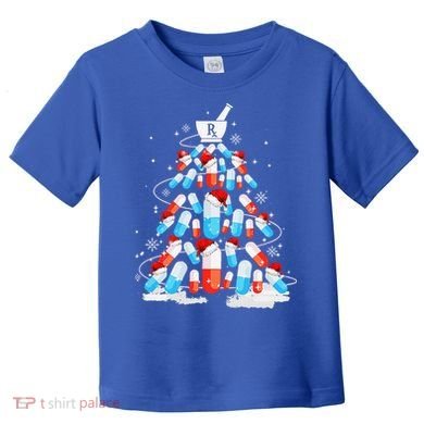Funny Pharmacy Christmas Tree Pharmacist Christmas Toddler T-Shirt