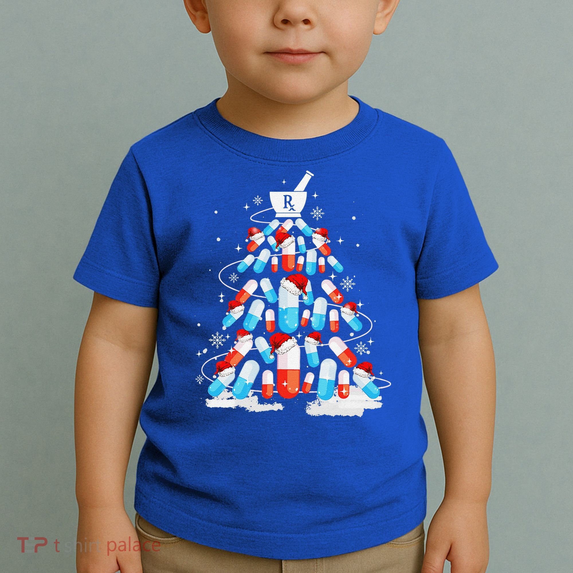 Funny Pharmacy Christmas Tree Pharmacist Christmas Toddler T-Shirt