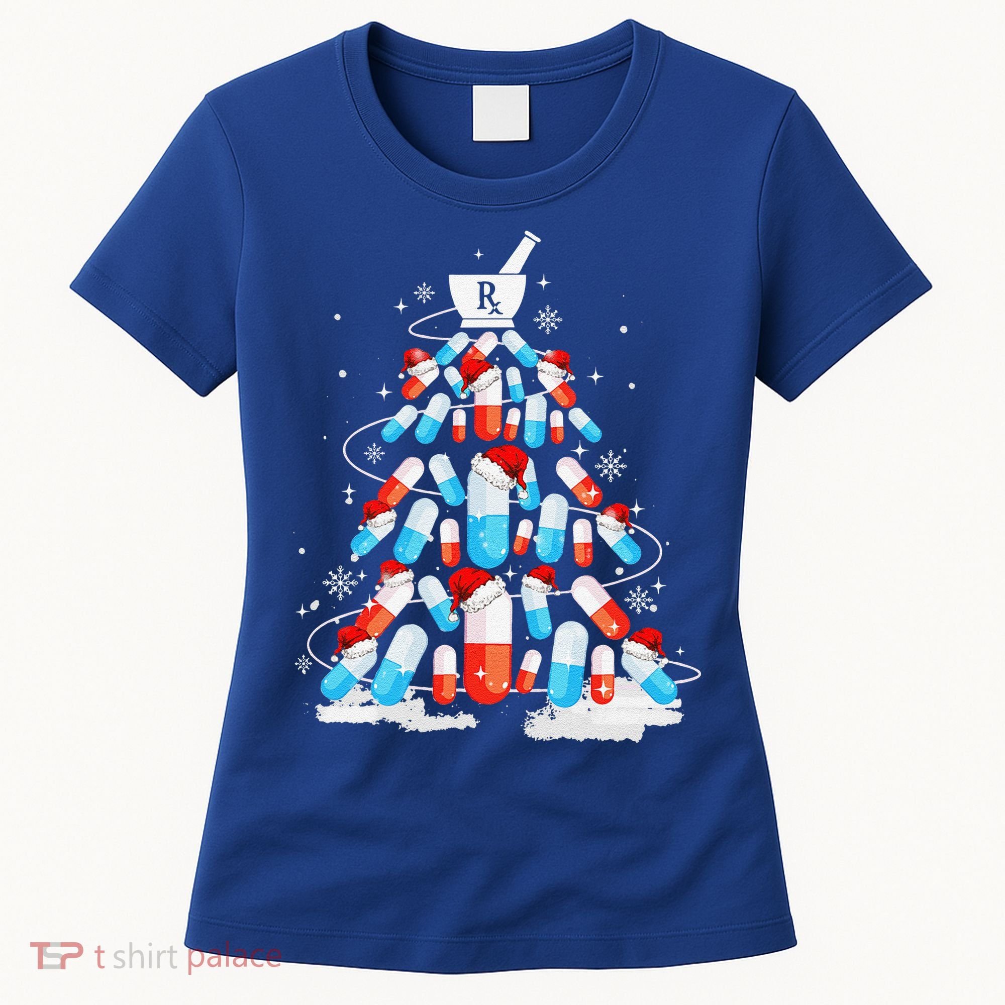 Funny Pharmacy Christmas Tree Pharmacist Christmas Women's T-Shirt