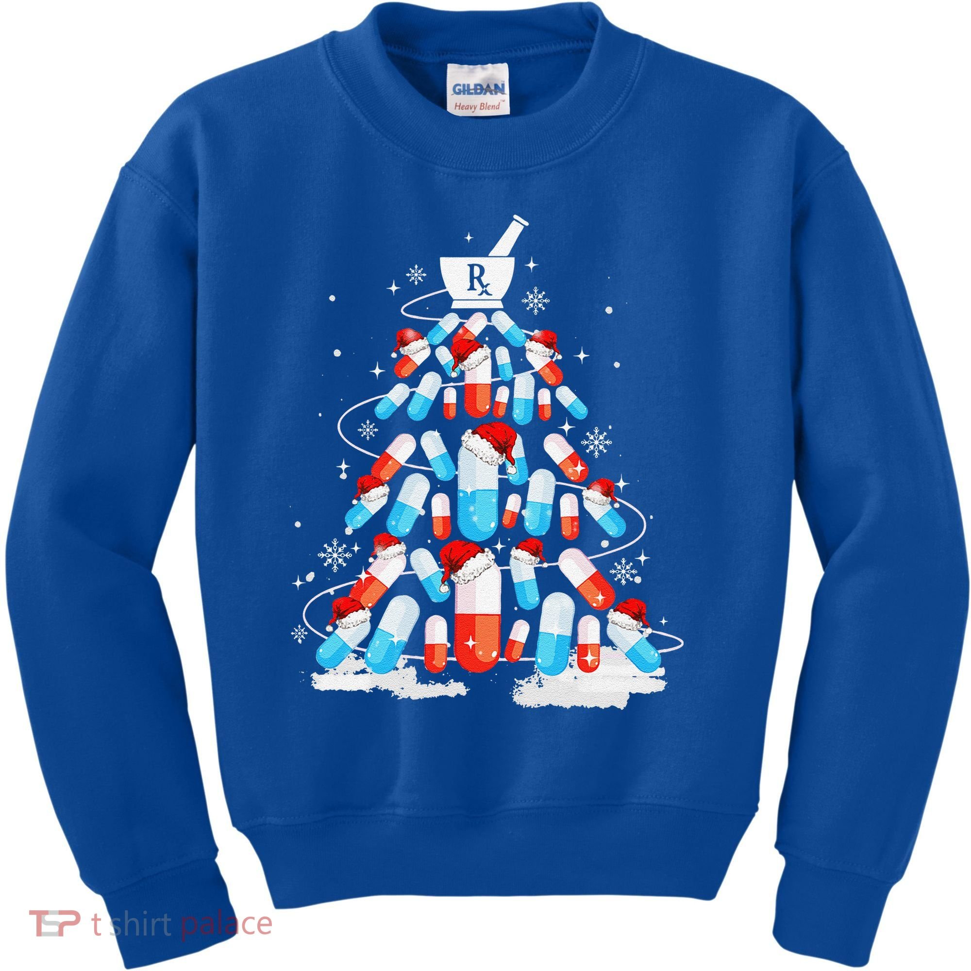 Funny Pharmacy Christmas Tree Pharmacist Christmas Kids Sweatshirt