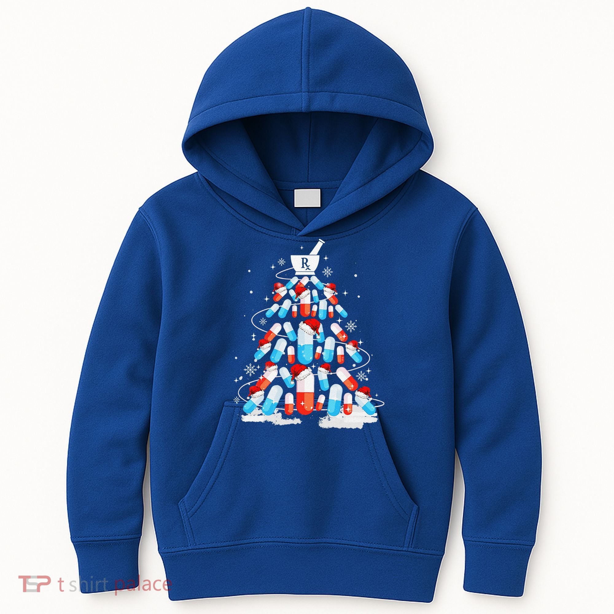 Funny Pharmacy Christmas Tree Pharmacist Christmas Kids Hoodie