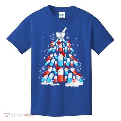 Funny Pharmacy Christmas Tree Pharmacist Christmas Kids T-Shirt