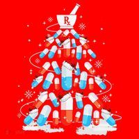 Funny Pharmacy Christmas Tree Pharmacist Christmas Santa Hat thumb 1