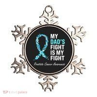 Family Prostate Cancer Awareness Light Blue Ribbon Survivor Ornament thumb 0