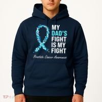 Family Prostate Cancer Awareness Light Blue Ribbon Survivor Hoodie thumb 2