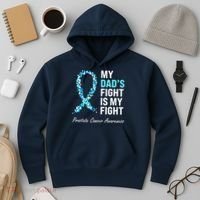 Family Prostate Cancer Awareness Light Blue Ribbon Survivor Hoodie thumb 3