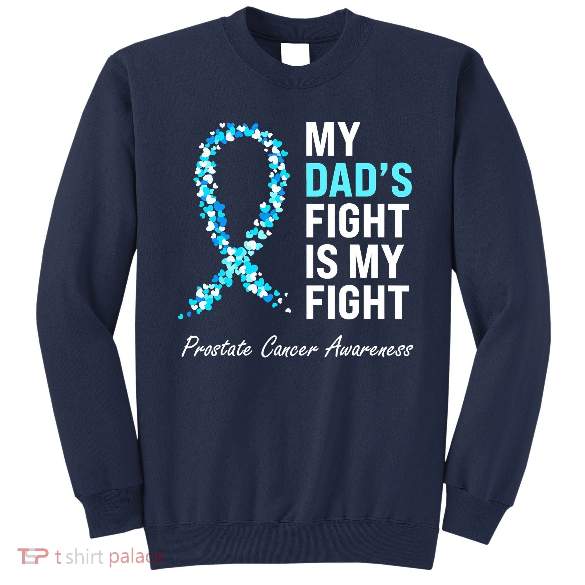 Family Prostate Cancer Awareness Light Blue Ribbon Survivor Sweatshirt