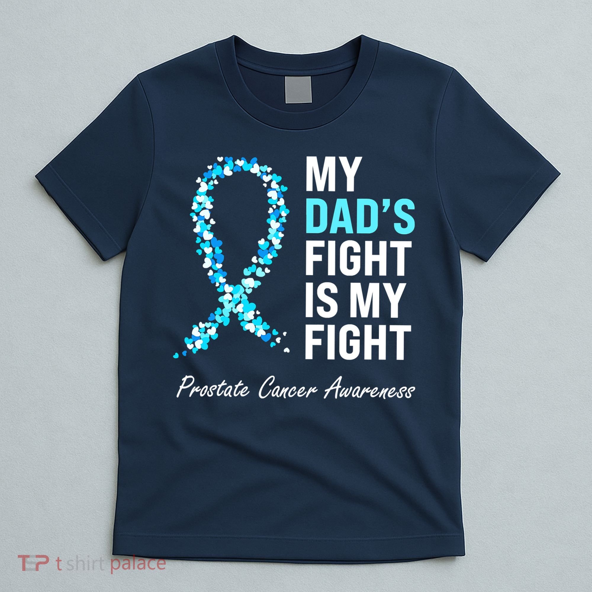 Family Prostate Cancer Awareness Light Blue Ribbon Survivor T-Shirt
