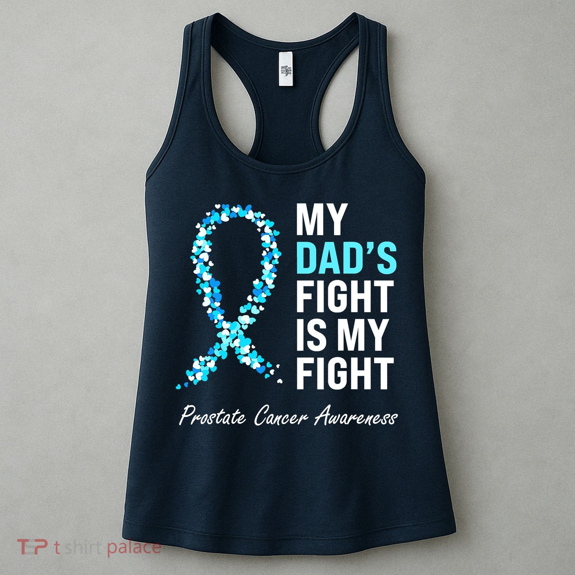 Family Prostate Cancer Awareness Light Blue Ribbon Survivor Women's Tank Top