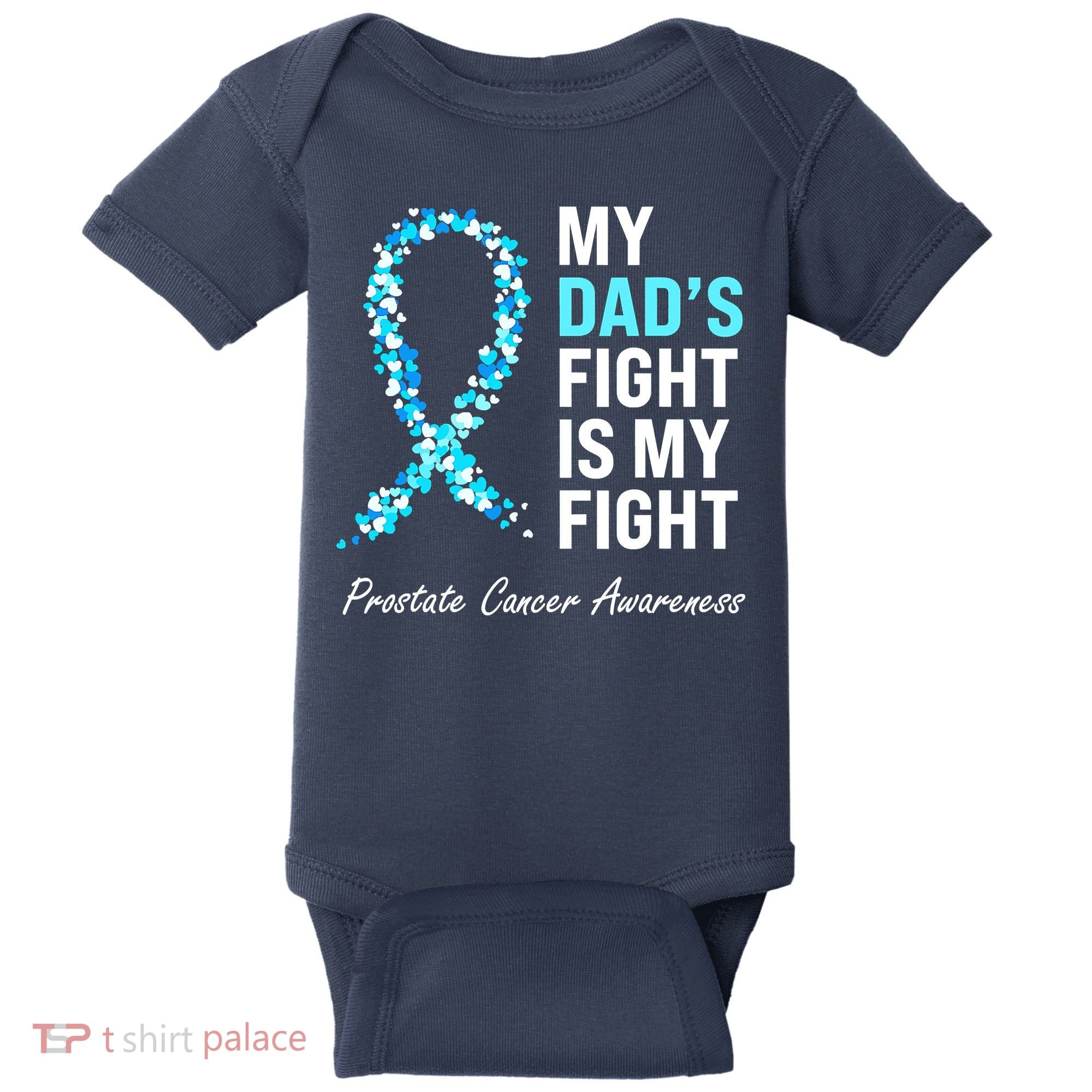 Family Prostate Cancer Awareness Light Blue Ribbon Survivor Baby Bodysuit