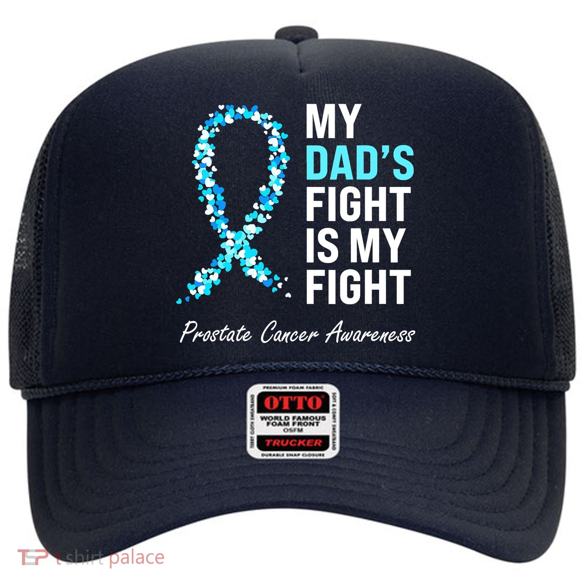 Family Prostate Cancer Awareness Light Blue Ribbon Survivor Hat