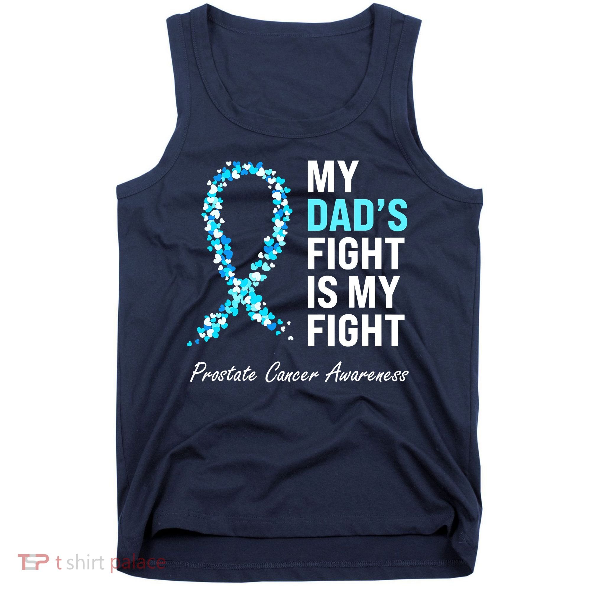 Family Prostate Cancer Awareness Light Blue Ribbon Survivor Tank Top