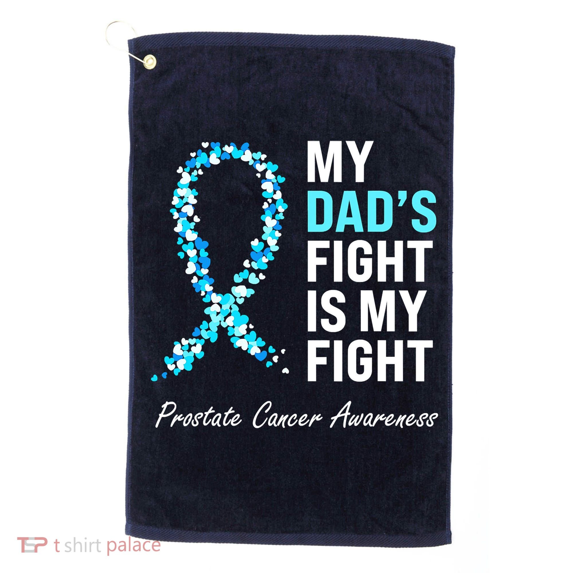 Family Prostate Cancer Awareness Light Blue Ribbon Survivor Golf Towel
