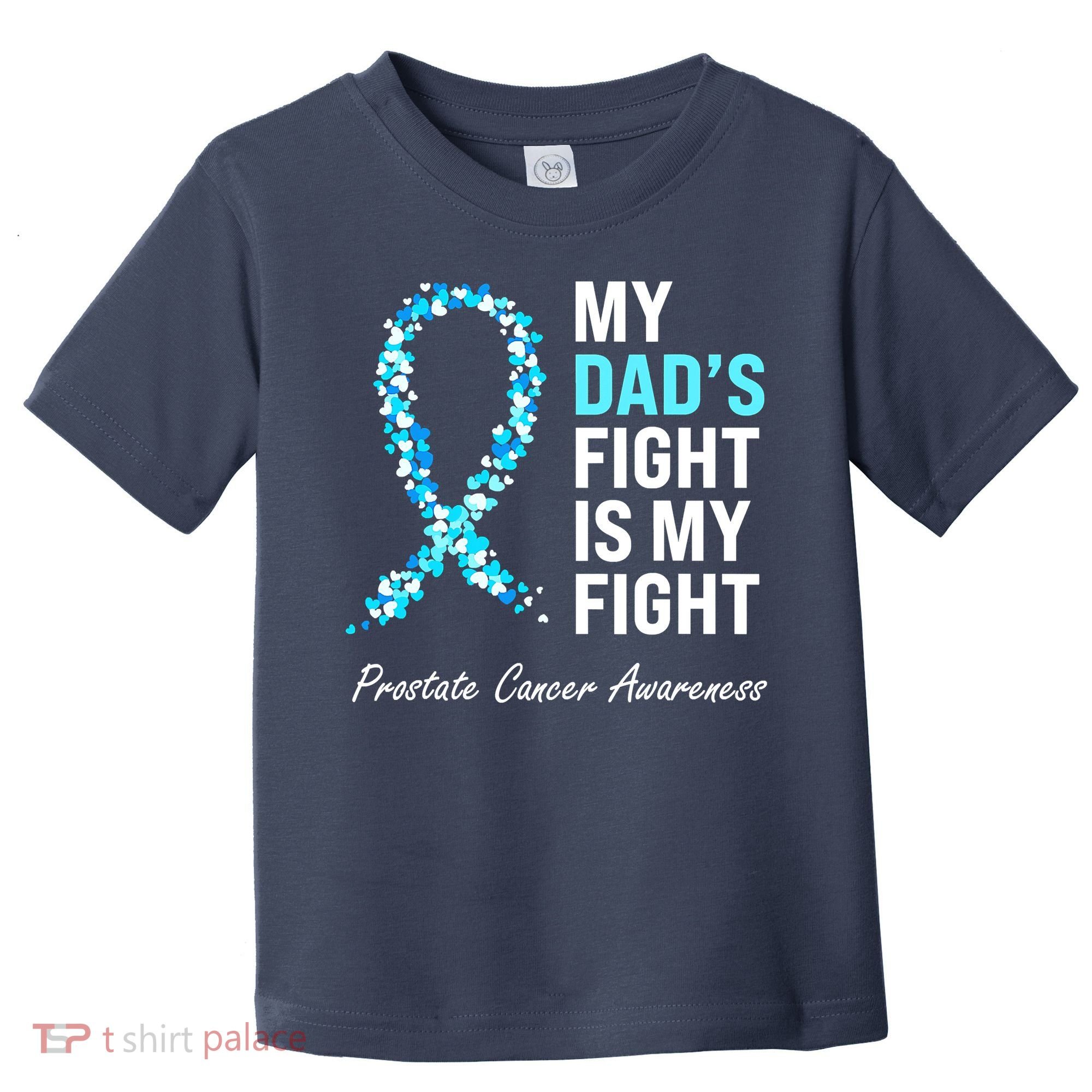 Family Prostate Cancer Awareness Light Blue Ribbon Survivor Toddler T-Shirt