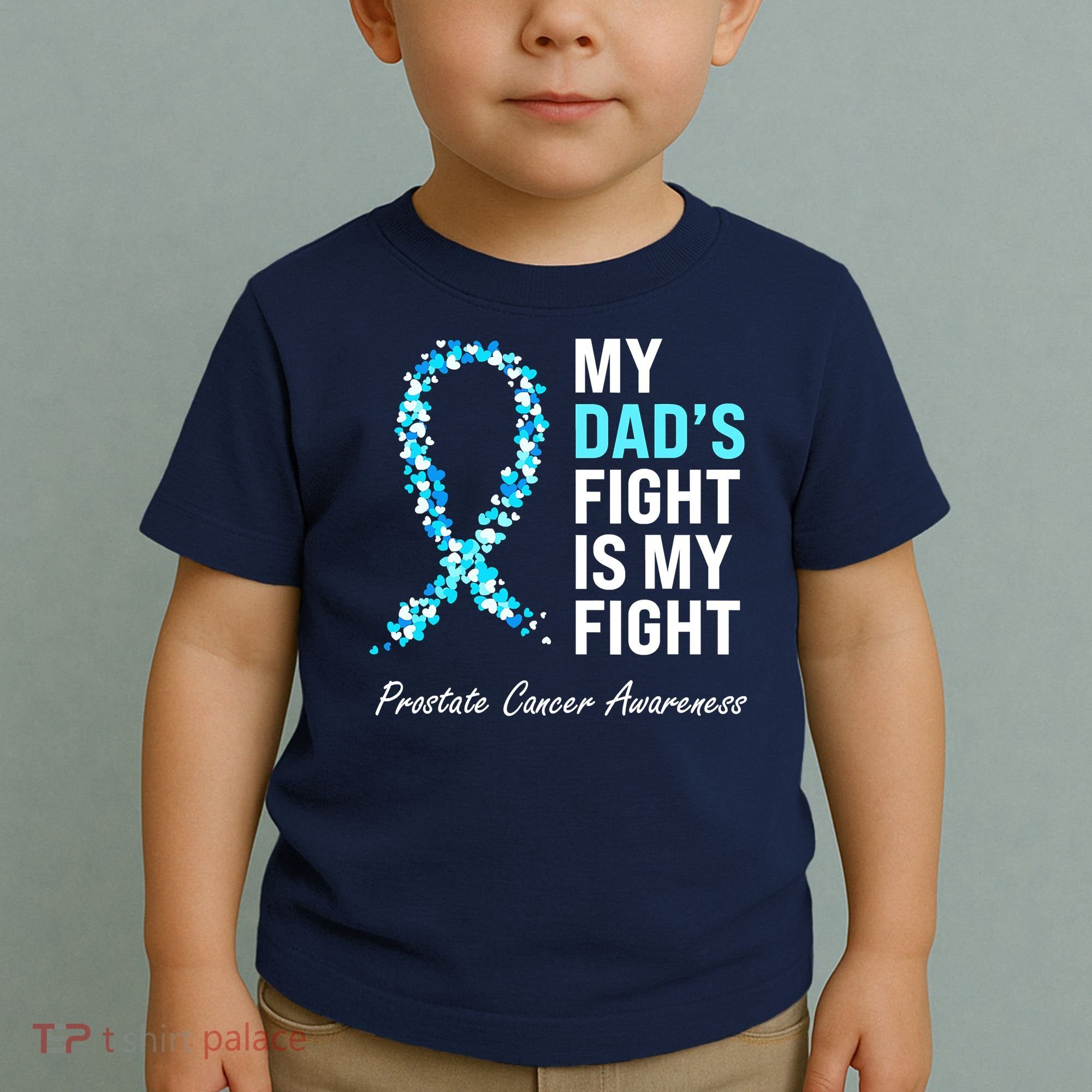 Family Prostate Cancer Awareness Light Blue Ribbon Survivor Toddler T-Shirt