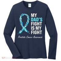 Family Prostate Cancer Awareness Light Blue Ribbon Survivor Women's Long Sleeve Shirt thumb 0