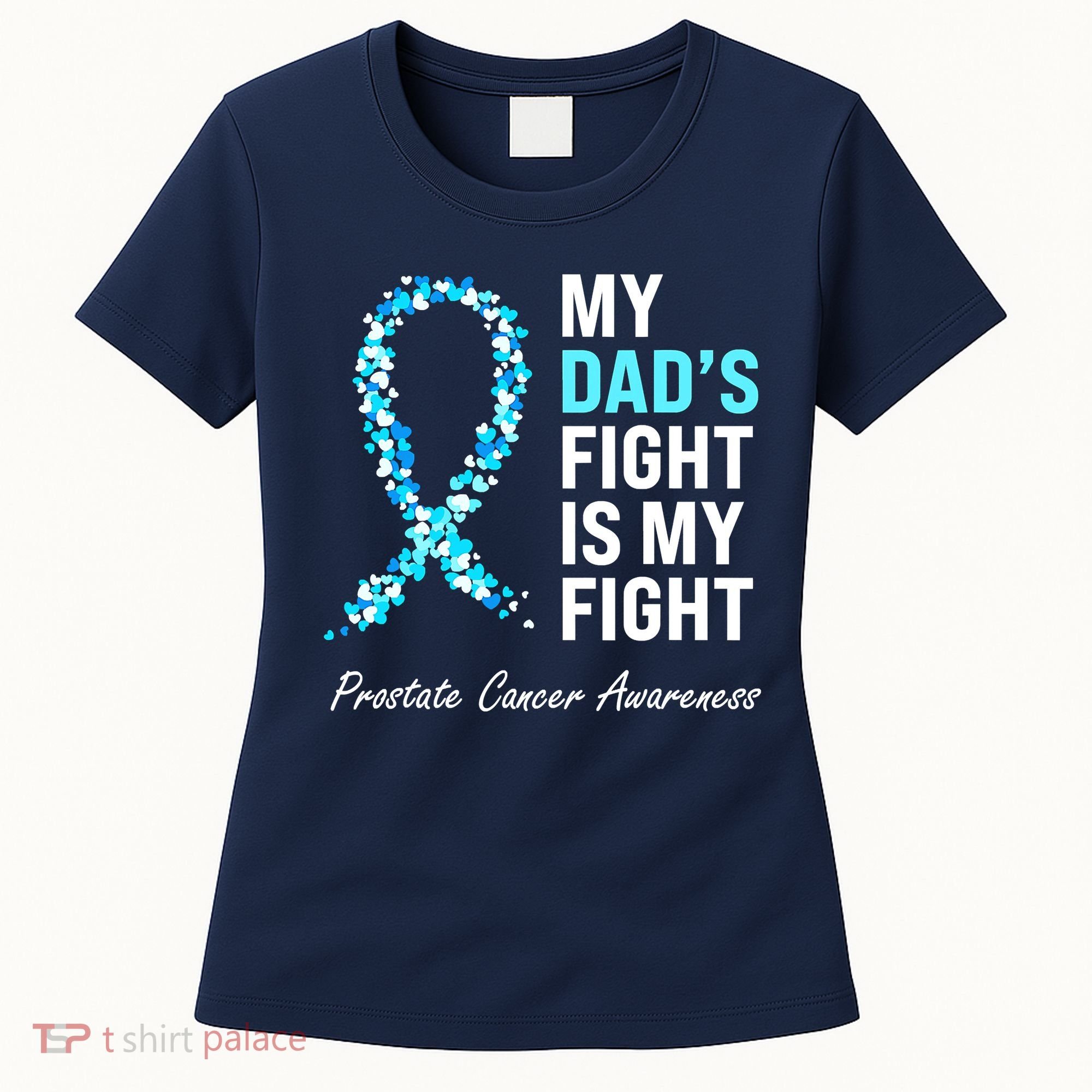 Family Prostate Cancer Awareness Light Blue Ribbon Survivor Women's T-Shirt