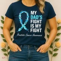 Family Prostate Cancer Awareness Light Blue Ribbon Survivor Women's T-Shirt thumb 2