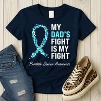 Family Prostate Cancer Awareness Light Blue Ribbon Survivor Women's T-Shirt thumb 3