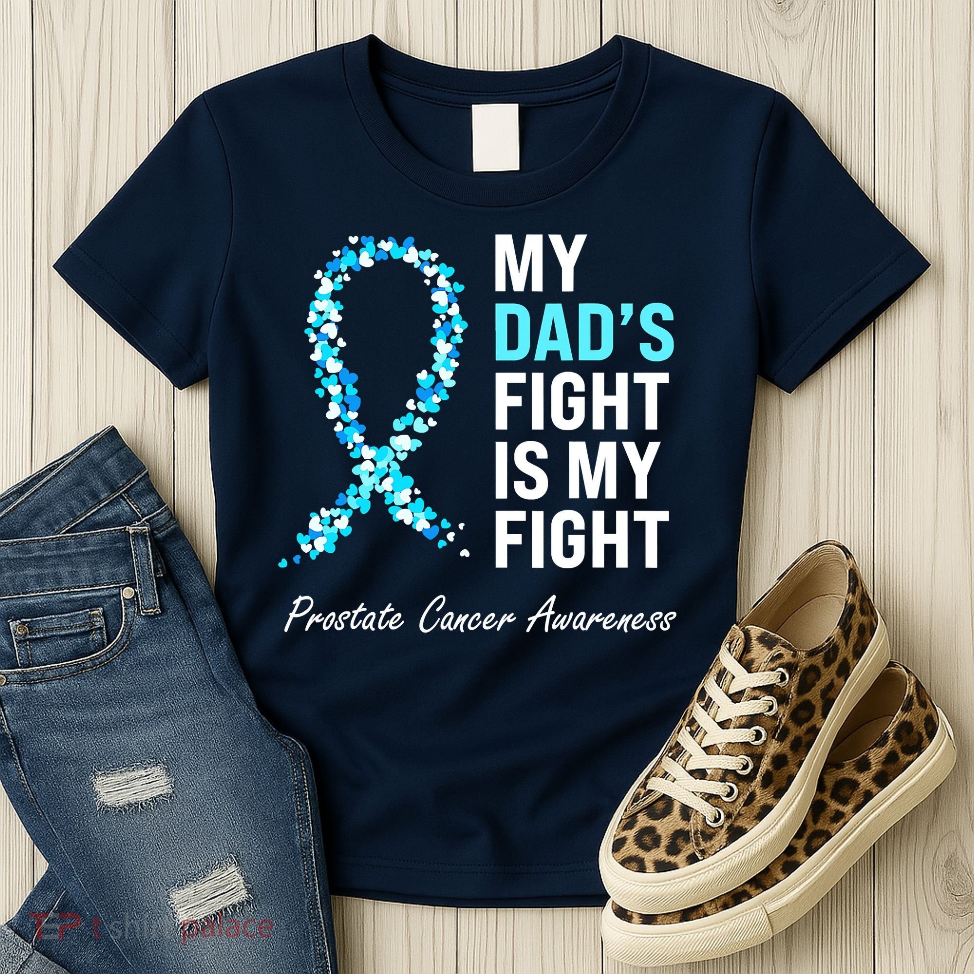 Family Prostate Cancer Awareness Light Blue Ribbon Survivor Women's T-Shirt