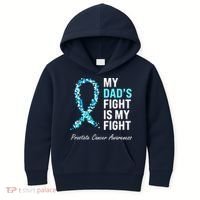 Family Prostate Cancer Awareness Light Blue Ribbon Survivor Kids Hoodie thumb 0
