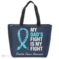 Family Prostate Cancer Awareness Light Blue Ribbon Survivor Tote Bag thumb 0