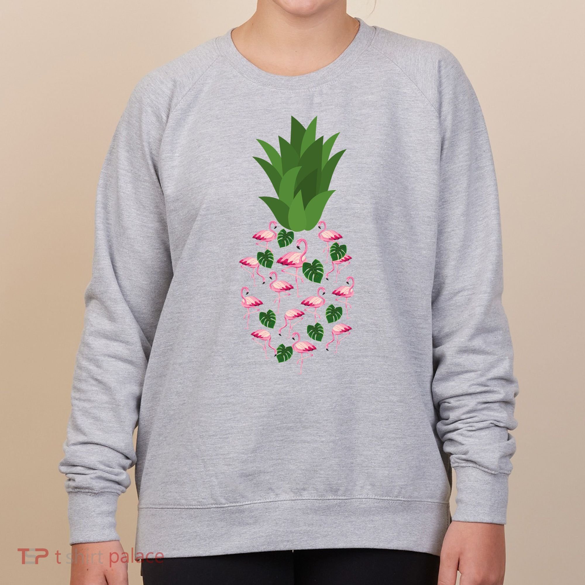 Flamingo Pineapple Cute Fun Summer Women's Sweatshirt