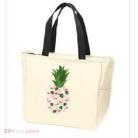 Flamingo Pineapple Cute Fun Summer Tote Bag thumb 3