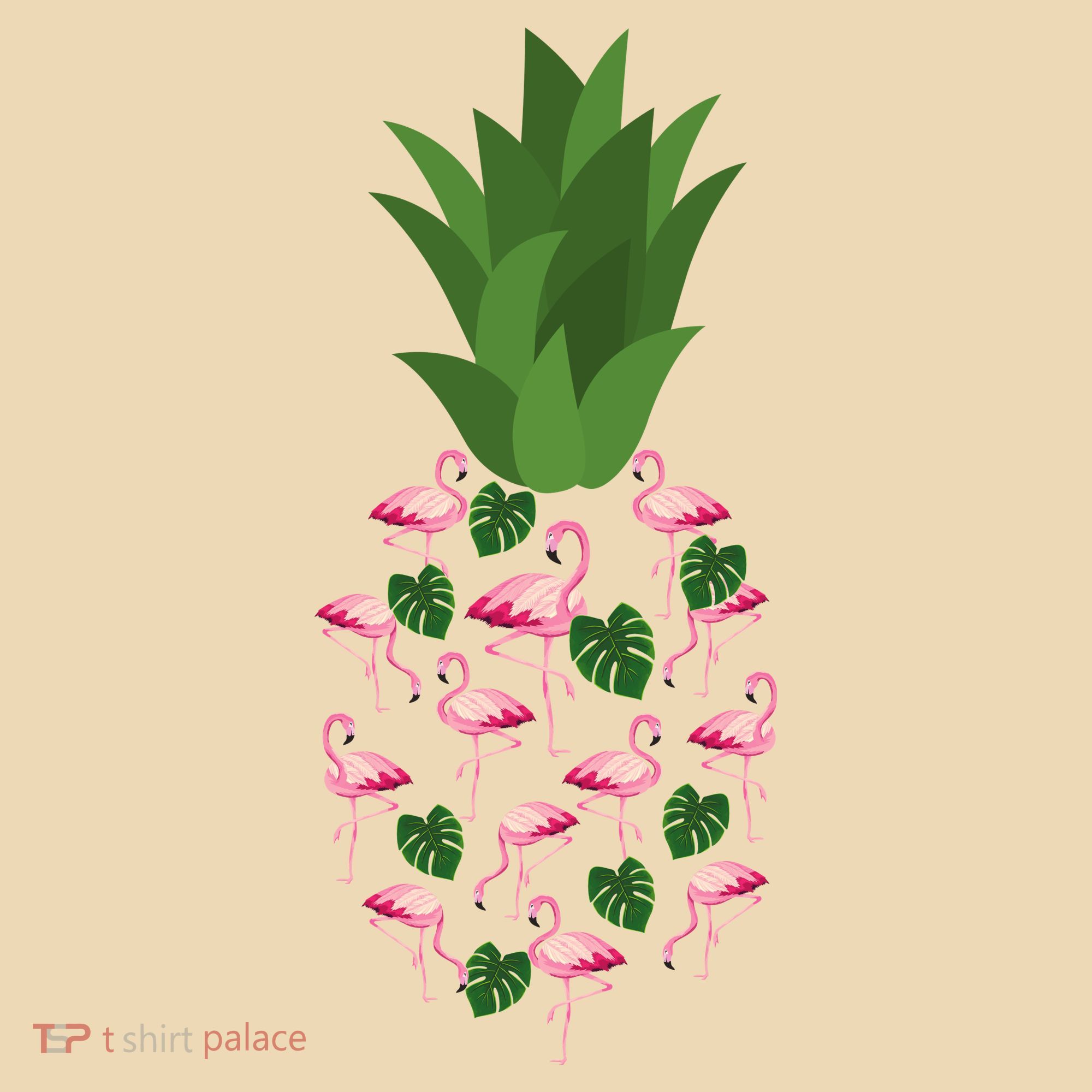 Flamingo Pineapple Cute Fun Summer Tote Bag