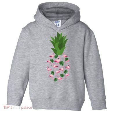 Flamingo Pineapple Cute Fun Summer Toddler Hoodie