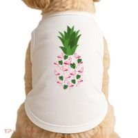 Flamingo Pineapple Cute Fun Summer Doggie Tank thumb 0