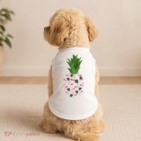 Flamingo Pineapple Cute Fun Summer Doggie Tank thumb 2