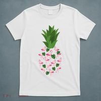 Flamingo Pineapple Cute Fun Summer T-Shirt thumb 5
