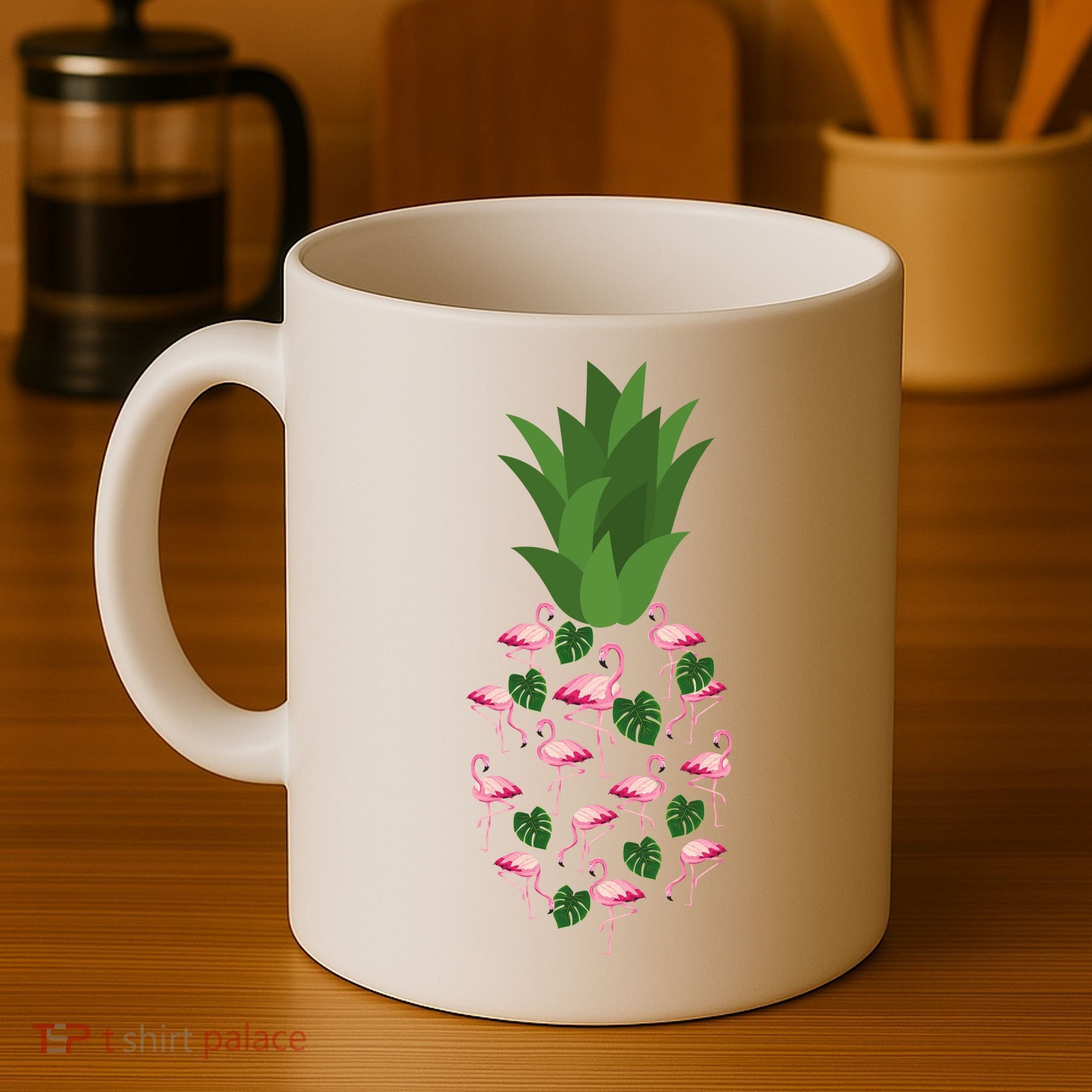 Flamingo Pineapple Cute Fun Summer Coffee Mug