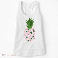 Flamingo Pineapple Cute Fun Summer Women's Tank Top thumb 0