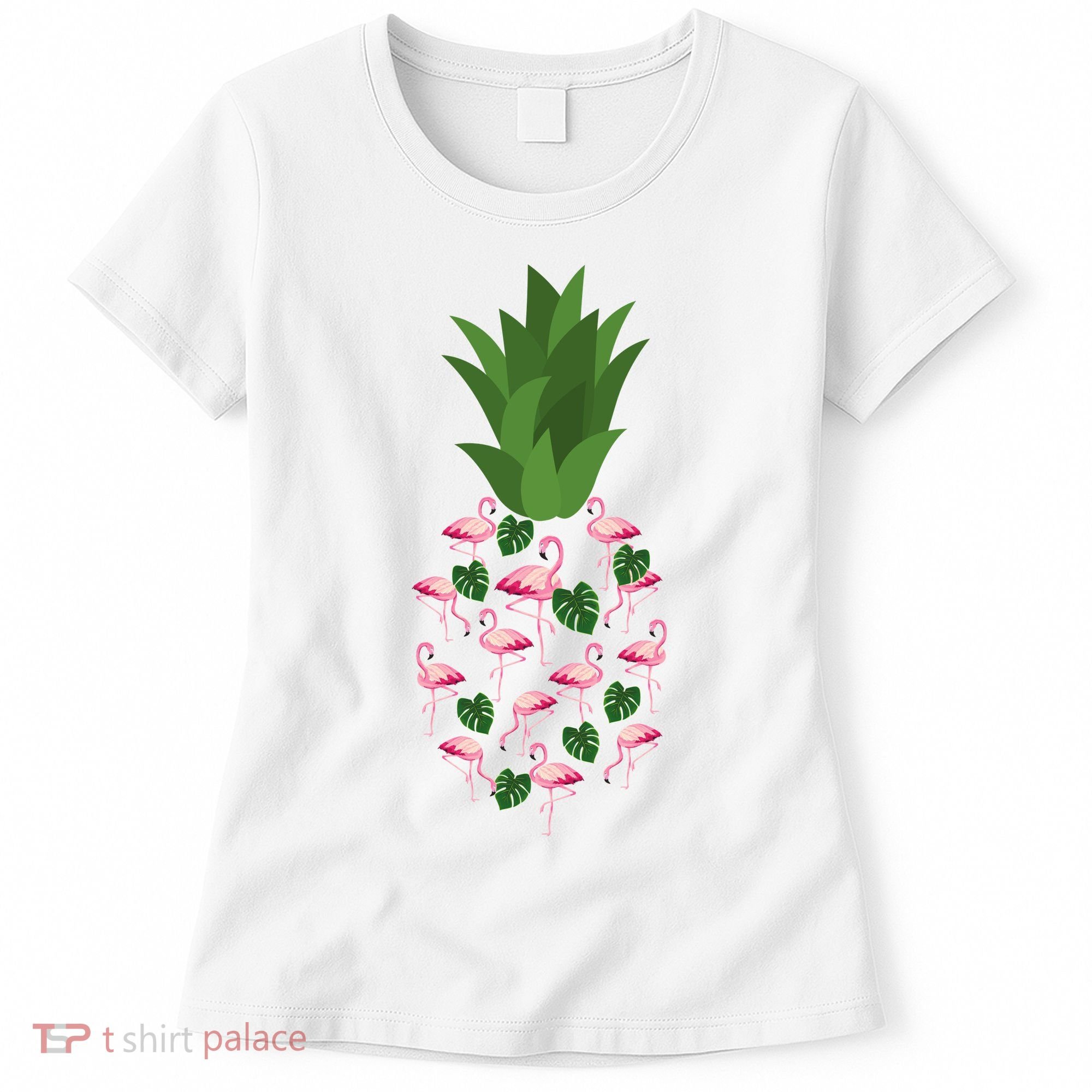 Flamingo Pineapple Cute Fun Summer Women's T-Shirt